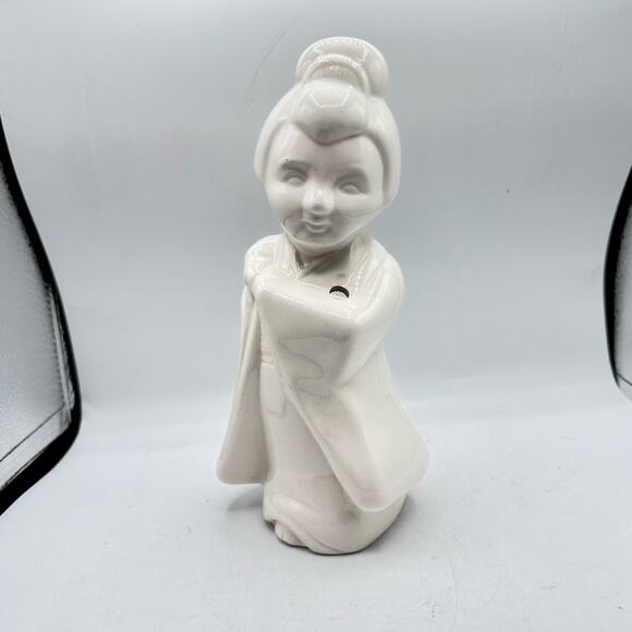 Vintage 1980s Orchids Of Hawaii Geisha Tiki Mug Flower Vase - 10" Tall - Picture 2 of 12